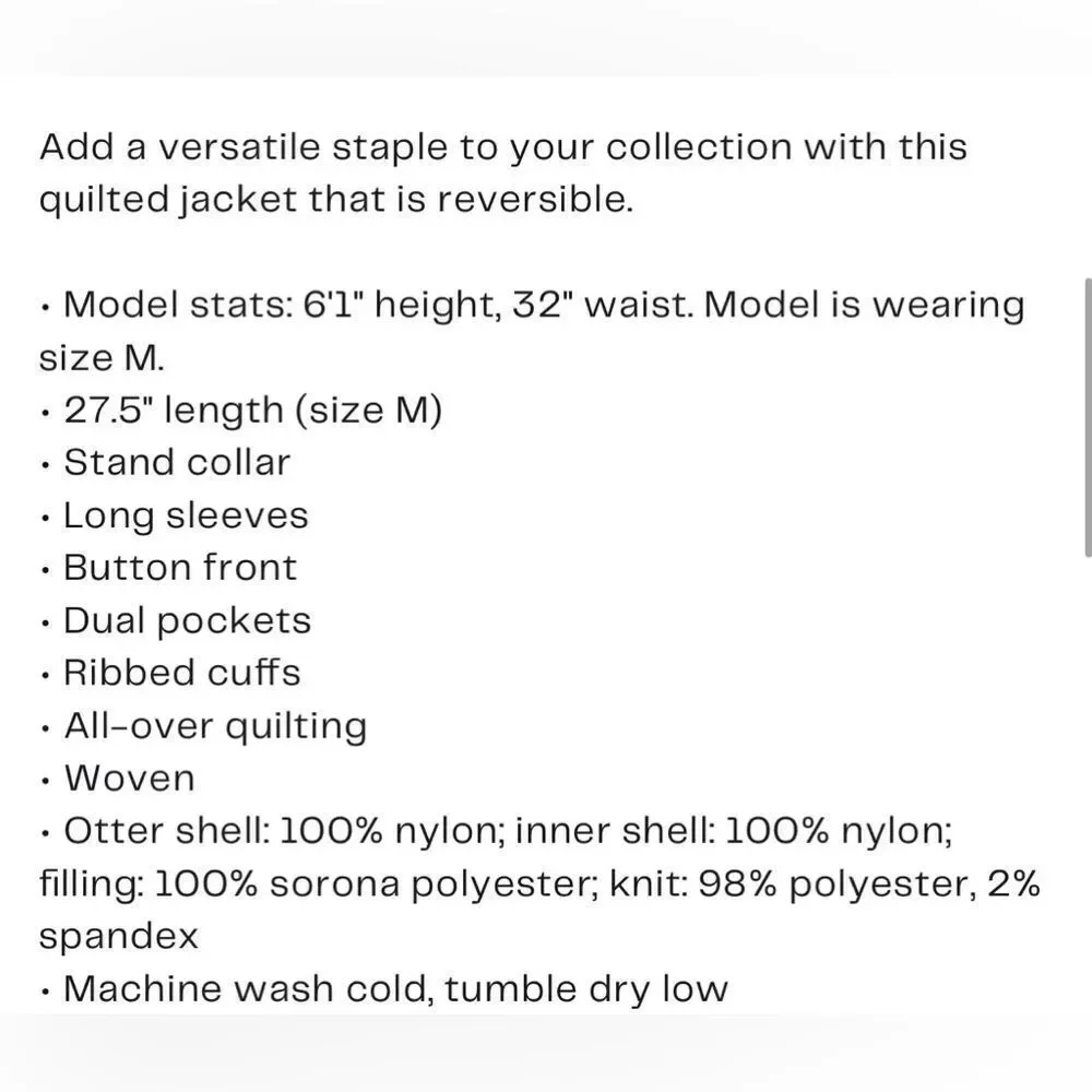 Calvin Klein Reversible quilted Jacket